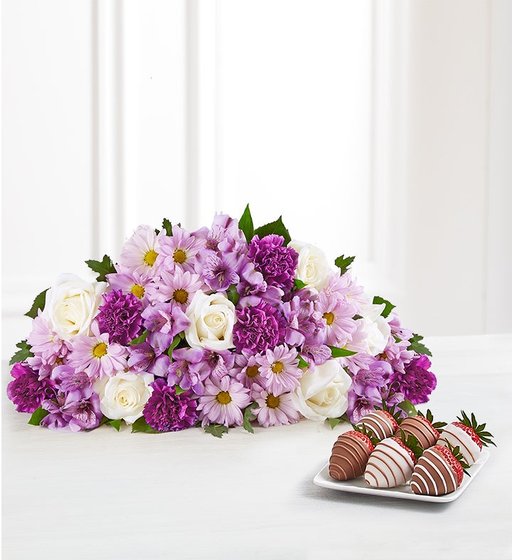 Lavender Garden & Drizzled Strawberries