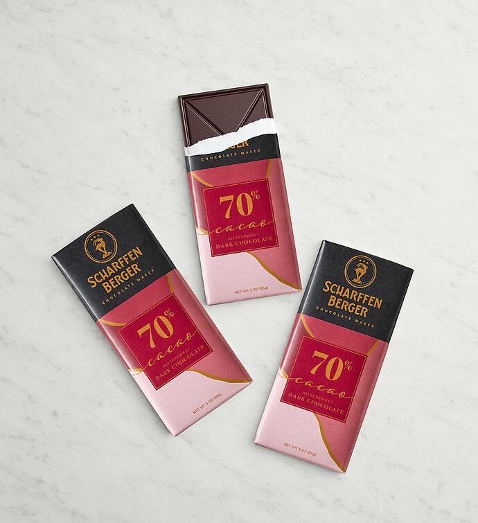 Scharffen Berger® 70% Cacao Bittersweet Dark Chocolate - 3 Pack