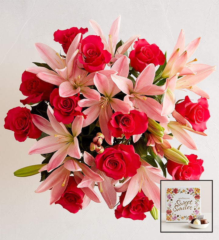 Magnificent Pink Rose & Lily Bouquet