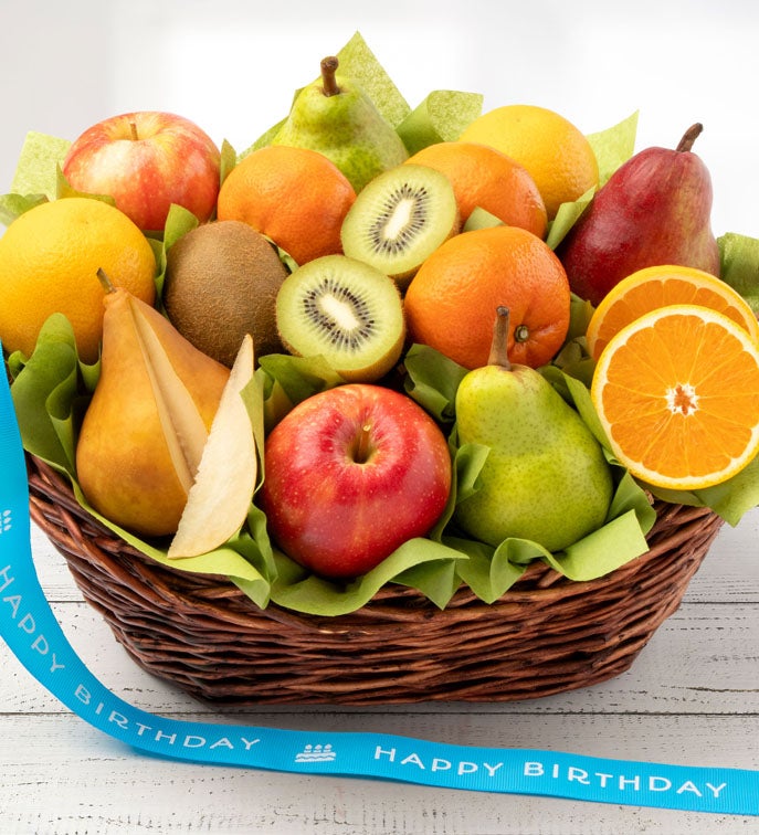 Happy Birthday Premier Orchard Fruit Gift Basket