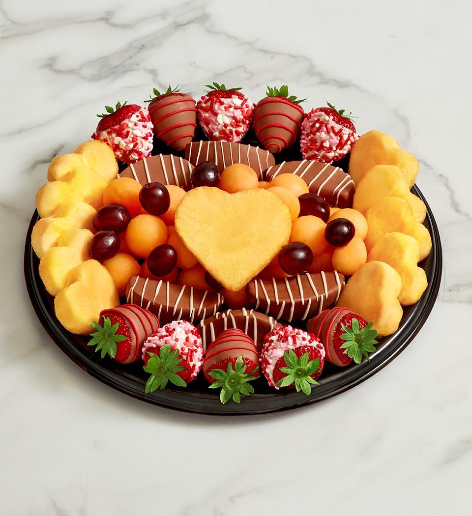 All Hearts Dipped Fruit Platter