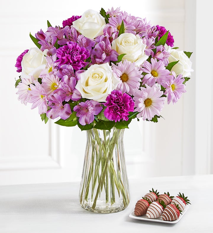 Lavender Garden & Drizzled Strawberries