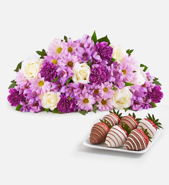 Lavender Garden & Drizzled Strawberries