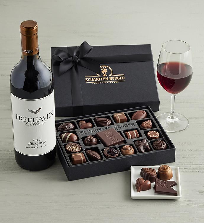 Scharffen Berger® Chocolatier's Collection - 20 Piece with Freehaven Cellars™ Red Wine Blend