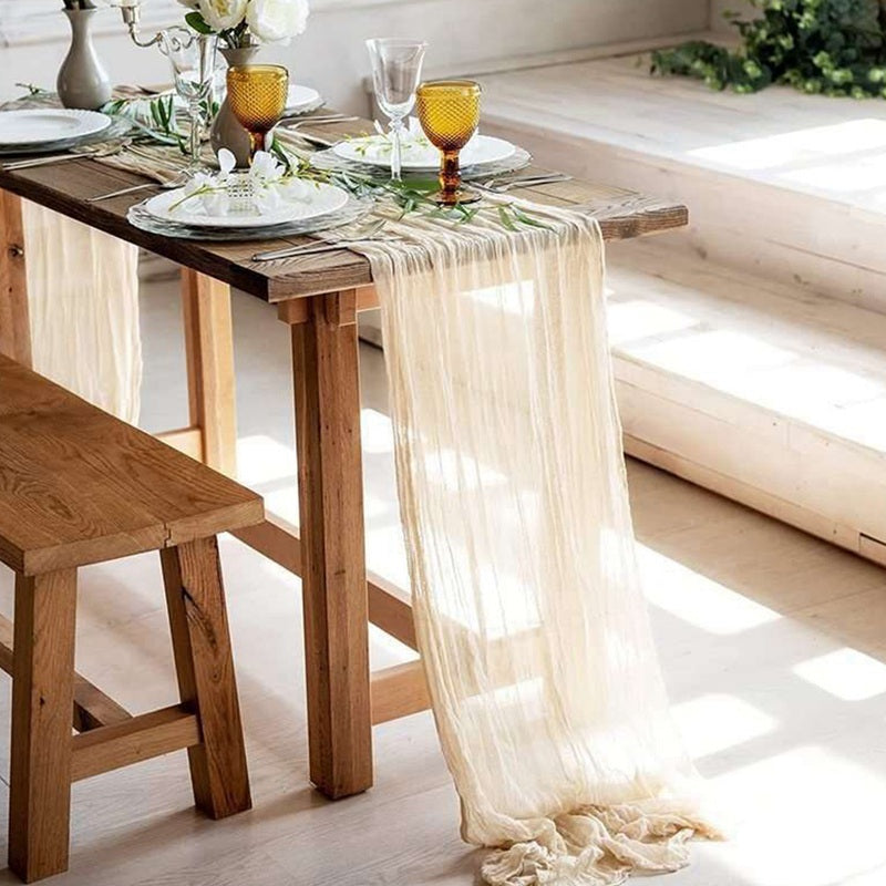 Soft Draped Wedding Table Runner