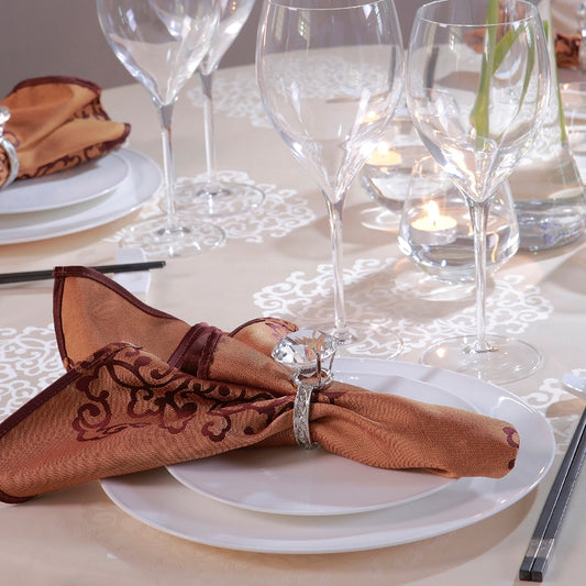 Brown Patterned Table Napkins
