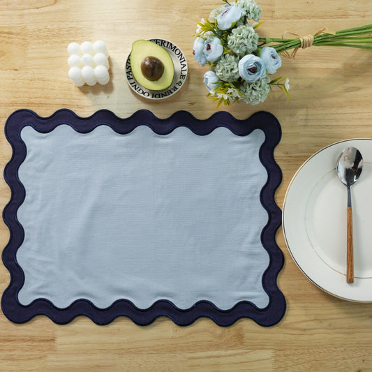 Blue Scalloped Table Placemat