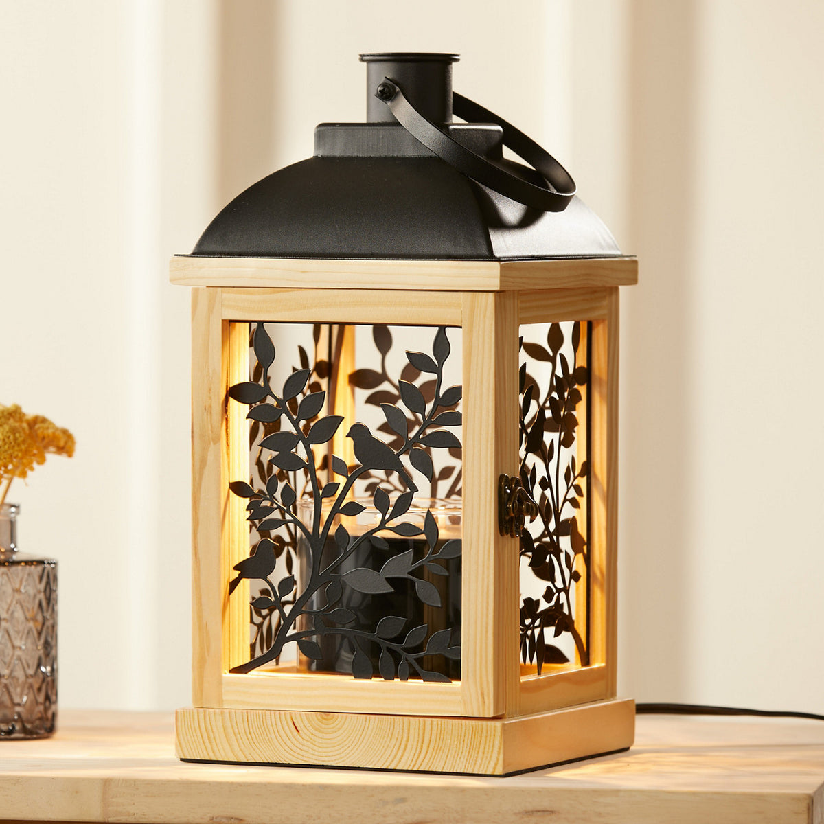 Wood Foliage Candle Warmer Lamp Candle Warmer Lamp