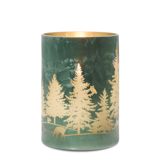 Winter Tree Farm Jar Candle Holder Jar Candle Holder