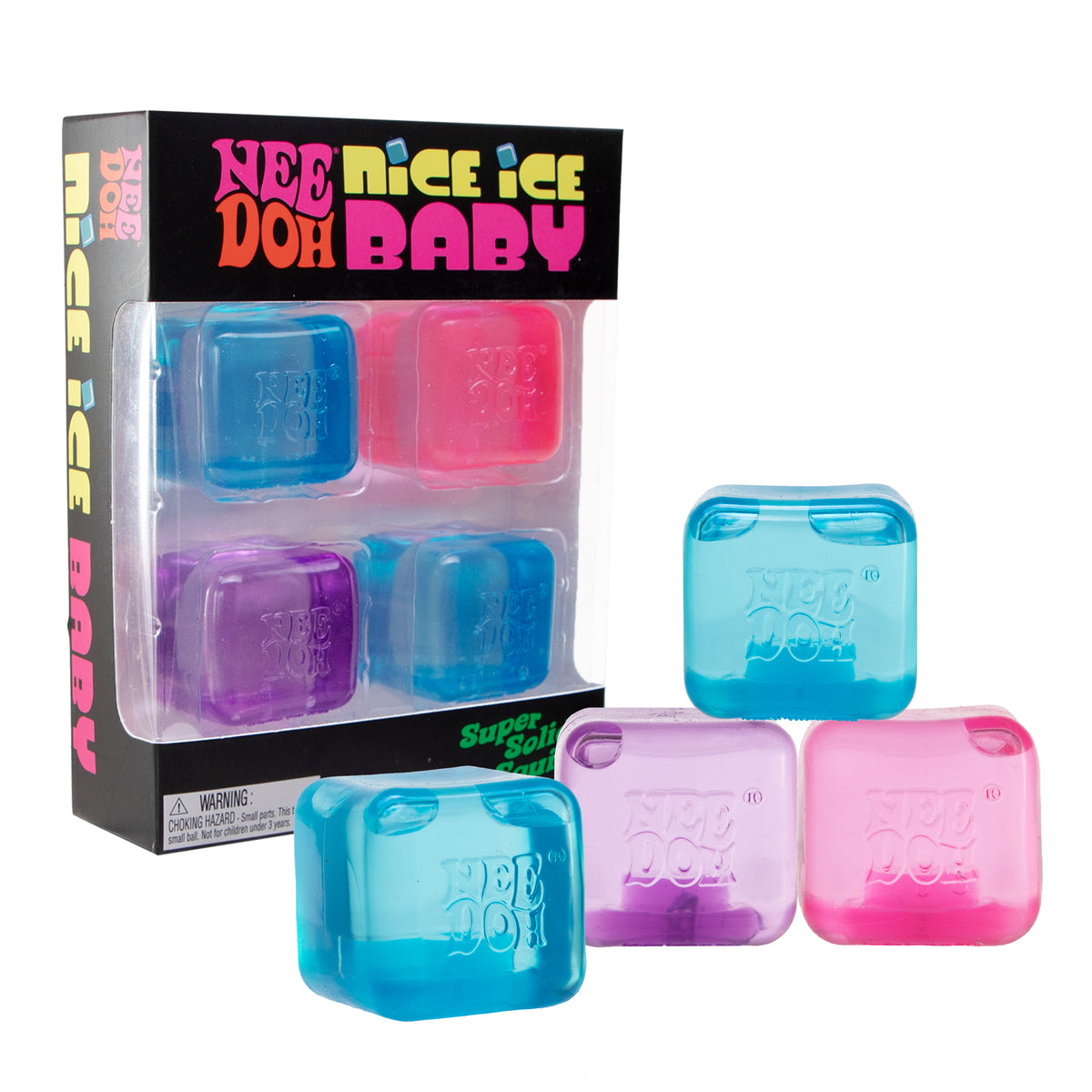 NeeDoh Nice Ice Baby 4-Pack Mini Sensory Cubes