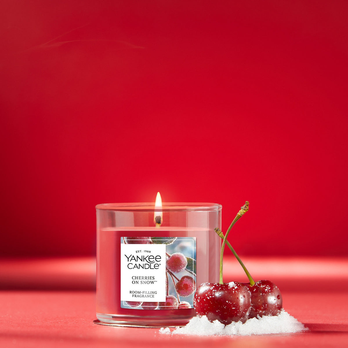 Cherries On Snow™ Small Tumbler Candle