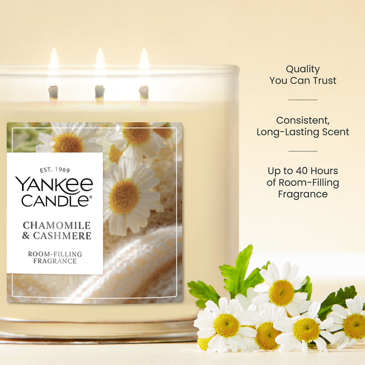 Chamomile & Cashmere 3-Wick Candle